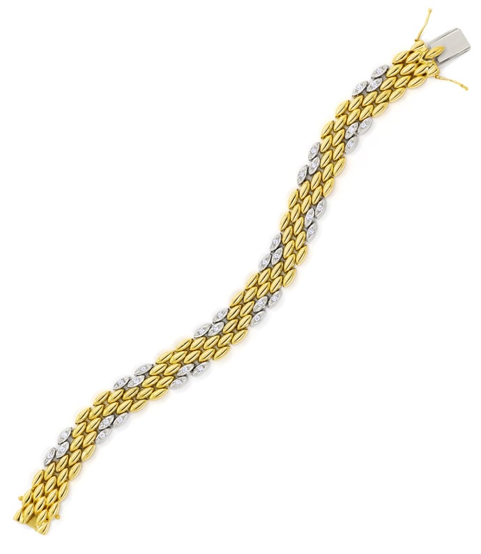 Foto 3 - Armband mit lupenreinen Brillanten in Gelbgold-Weißgold, S2094
