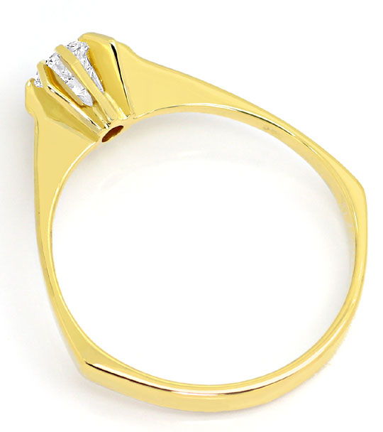 Foto 3 - Diamant-Krappen-Ring mit 0,64 Brillant-Solitär Gelbgold, S4900